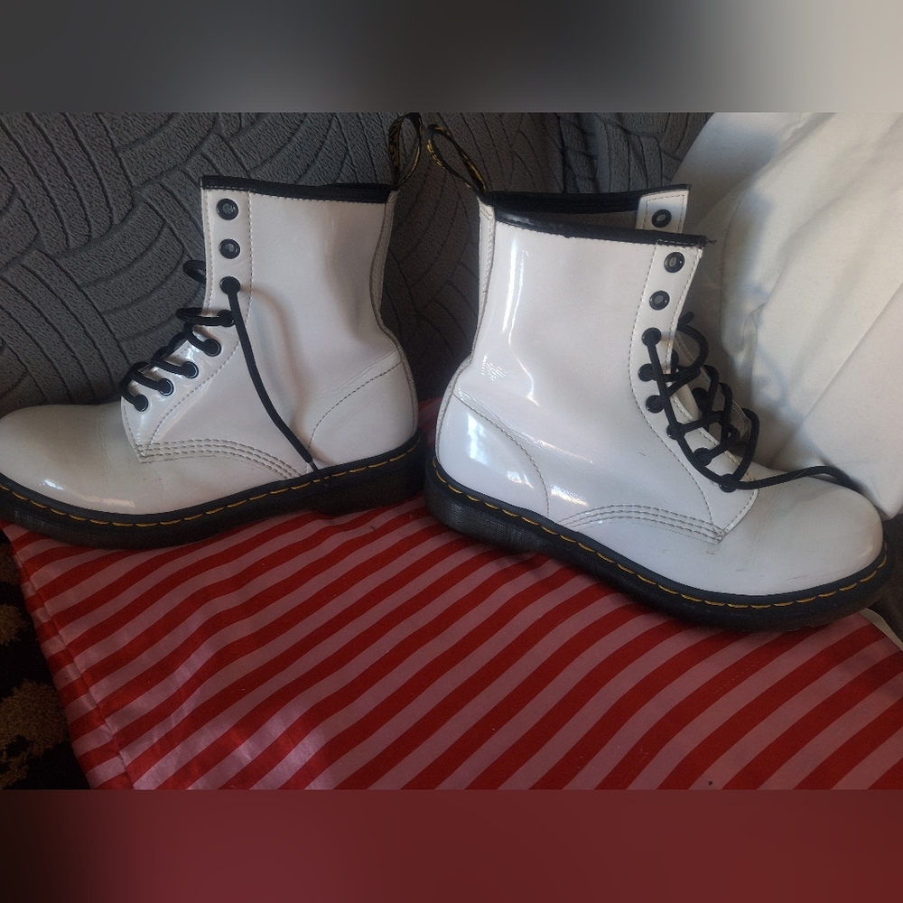 Dr. Martens White Combat Boots
